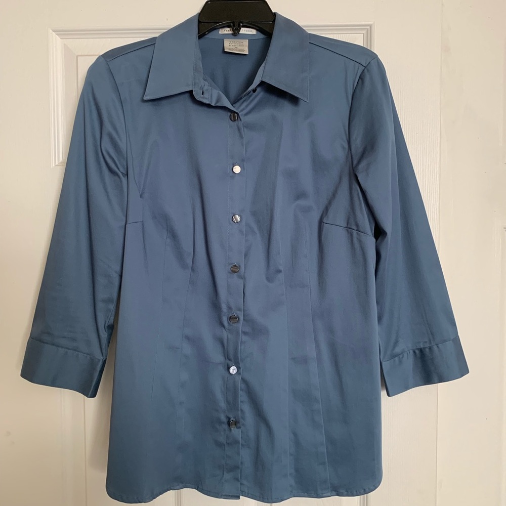 Ladies Slate Blue Van Heusen Blouse